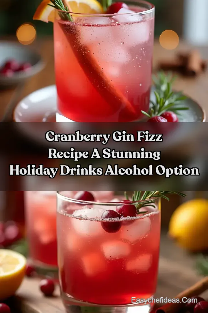 Cranberry Gin Fizz Recipe A Stunning Holiday Drinks Alcohol Option