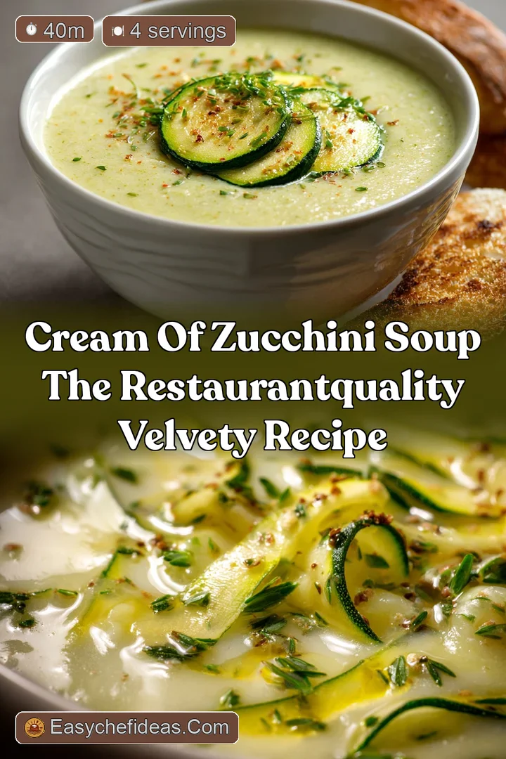 Cream of Zucchini Soup The RestaurantQuality Velvety Recipe