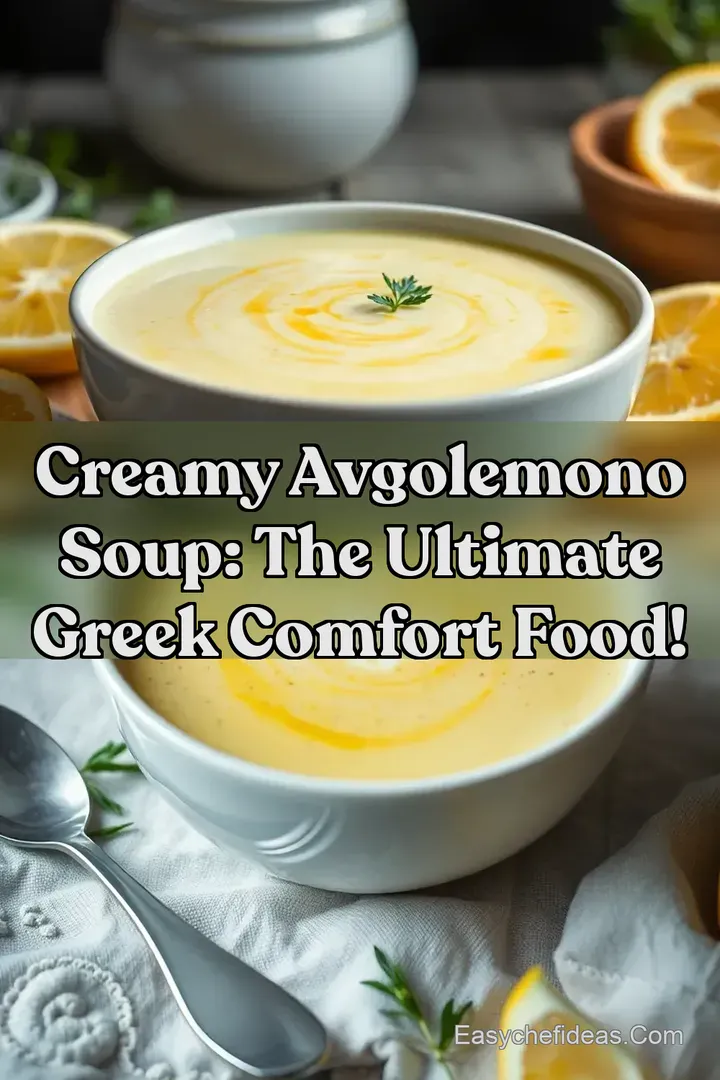 Creamy Avgolemono Soup: The ULTIMATE Greek Comfort Food!