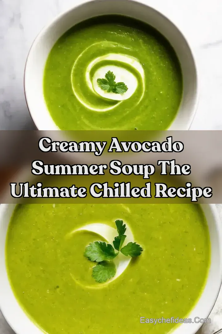 Creamy Avocado summer soup The Ultimate Chilled Recipe