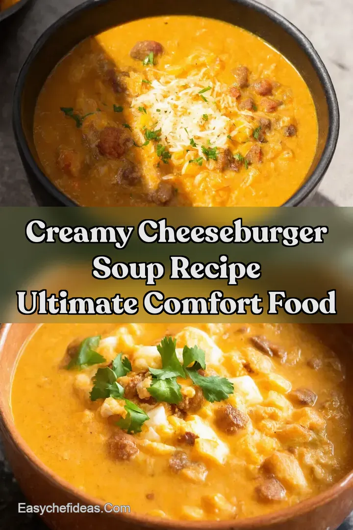 Creamy Cheeseburger Soup Recipe Ultimate Comfort Food