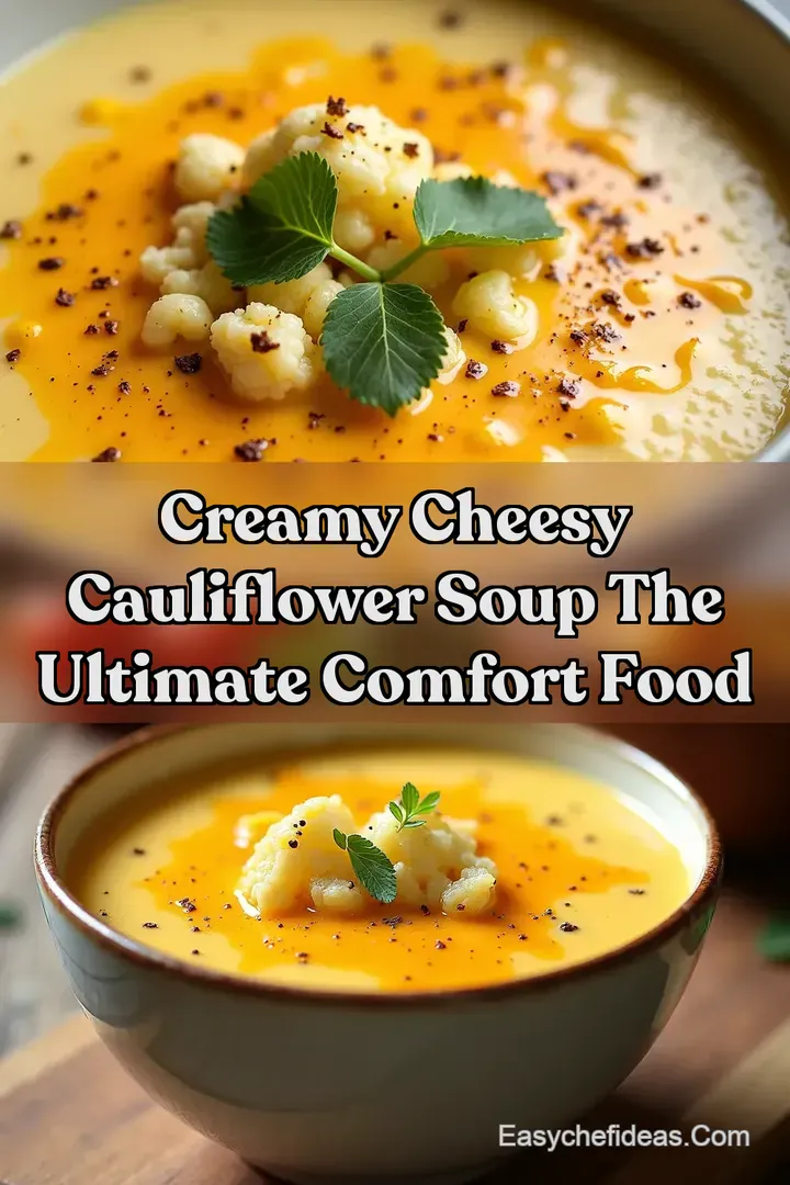 Creamy Cheesy Cauliflower Soup The Ultimate Comfort Food