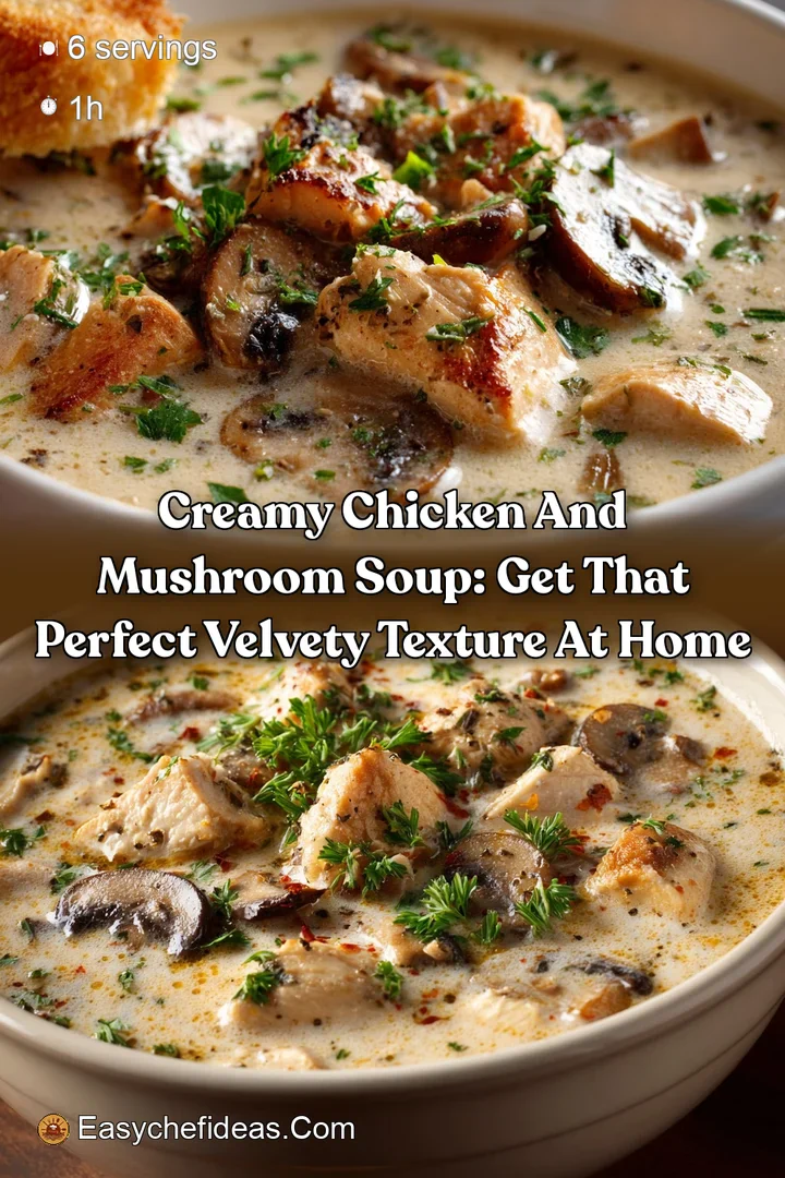 Creamy Chicken and Mushroom Soup: Get That Perfect Velvety Texture at Home