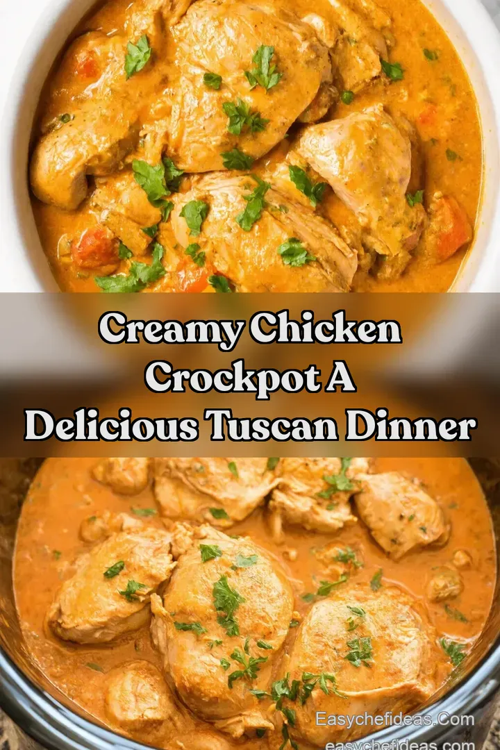 Creamy Chicken Crockpot A Delicious Tuscan Dinner