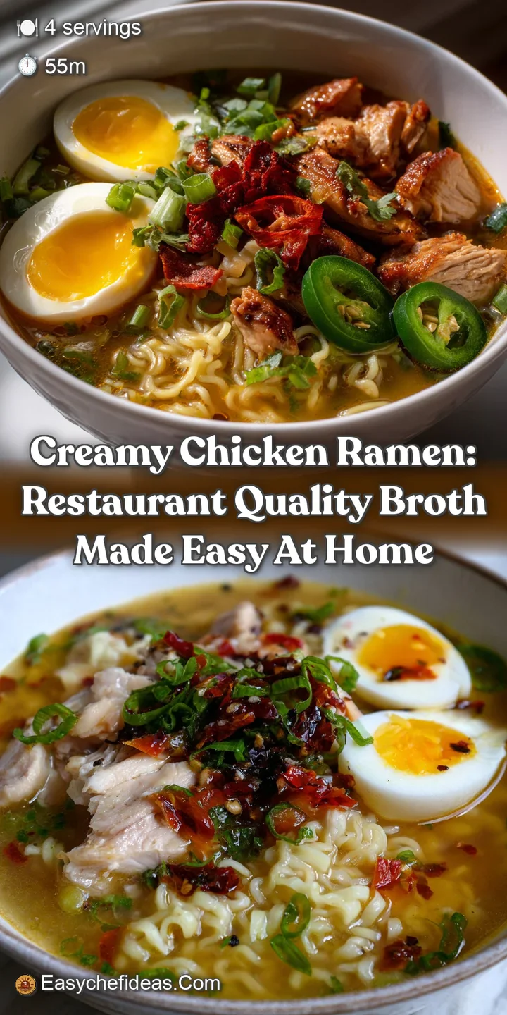 Creamy Chicken Ramen: Restaurant Quality Broth Made Easy at Home