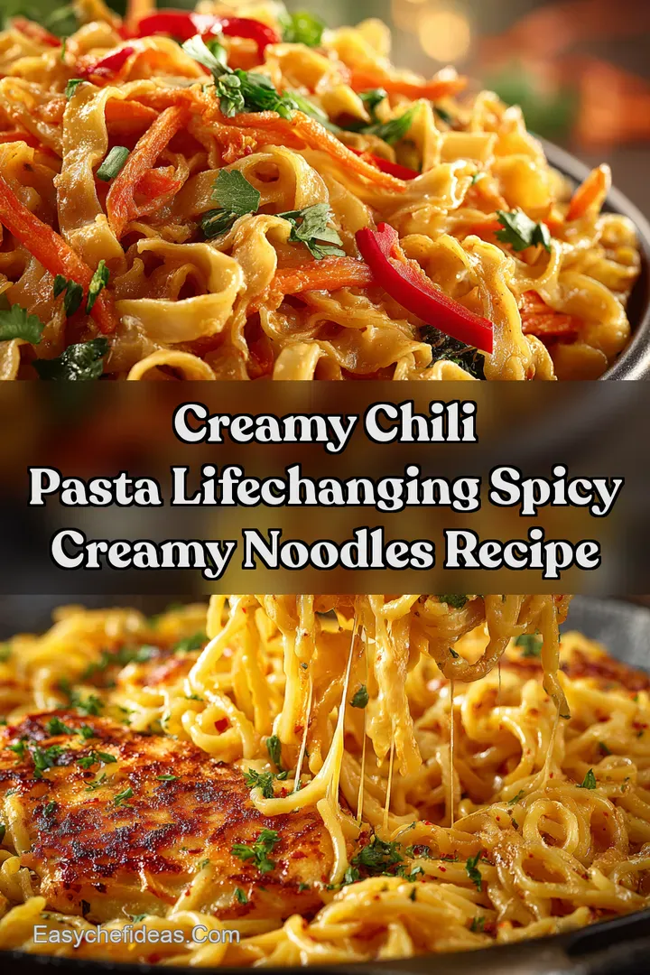 Creamy Chili Pasta LifeChanging Spicy Creamy Noodles Recipe