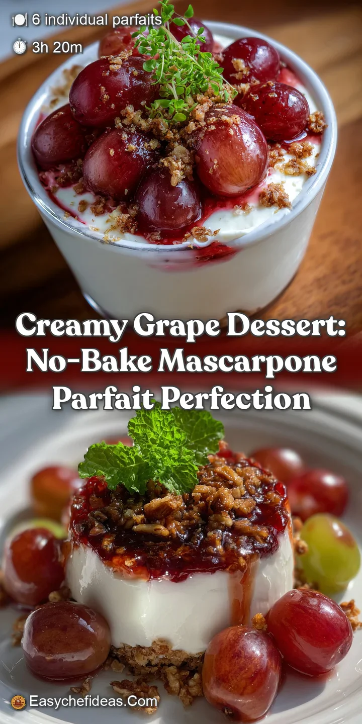 Creamy Grape Dessert: No-Bake Mascarpone Parfait Perfection
