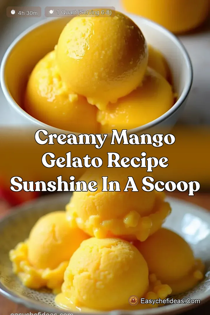 Creamy Mango Gelato Recipe Sunshine in a Scoop