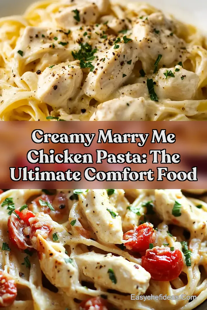 Creamy Marry Me Chicken Pasta: The Ultimate Comfort Food
