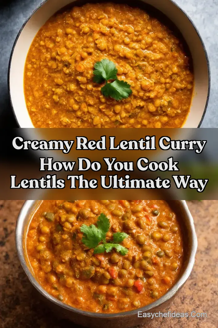 Creamy Red Lentil Curry How Do You Cook Lentils the Ultimate Way