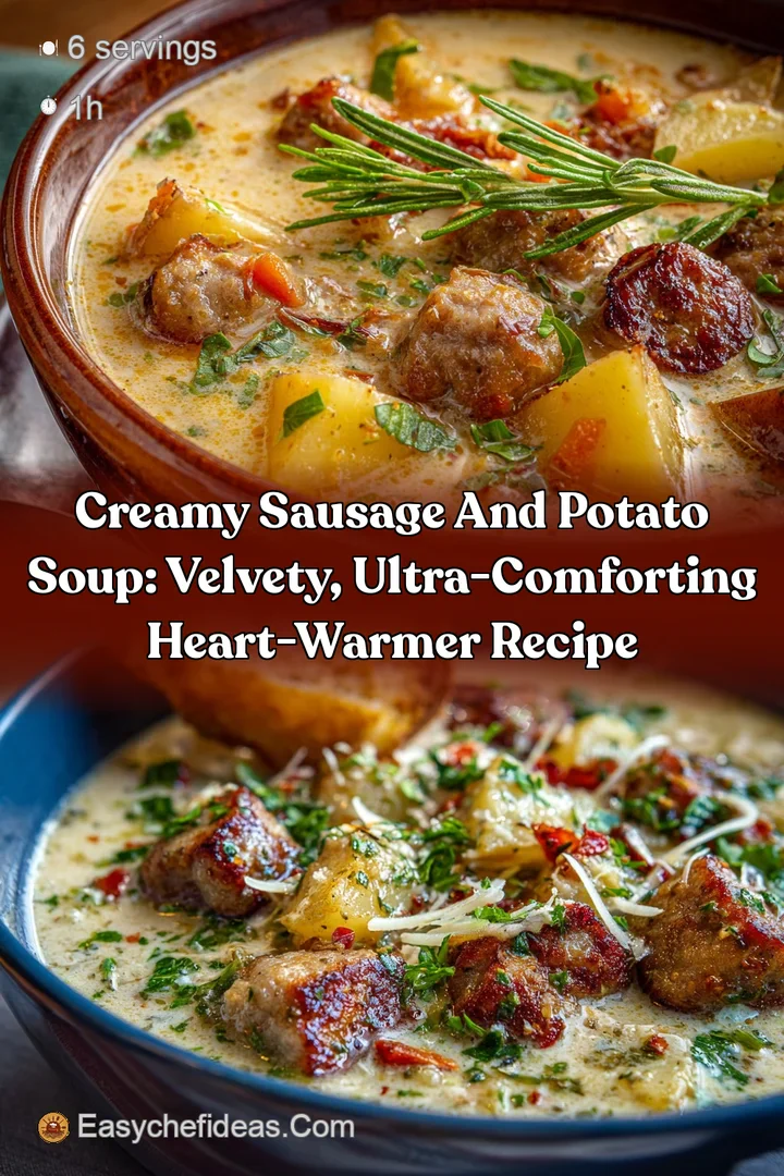 Creamy Sausage and Potato Soup: Velvety Ultra-Comforting Heart-Warmer Recipe
