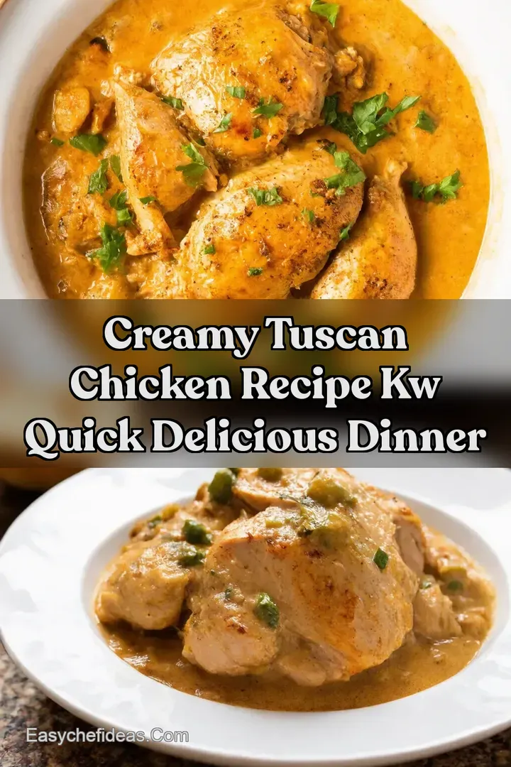 Creamy Tuscan Chicken Recipe kw Quick Delicious Dinner