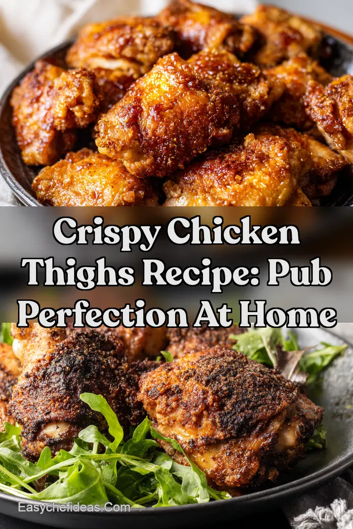 Crispy Chicken Thighs Recipe: Pub Perfection at Home