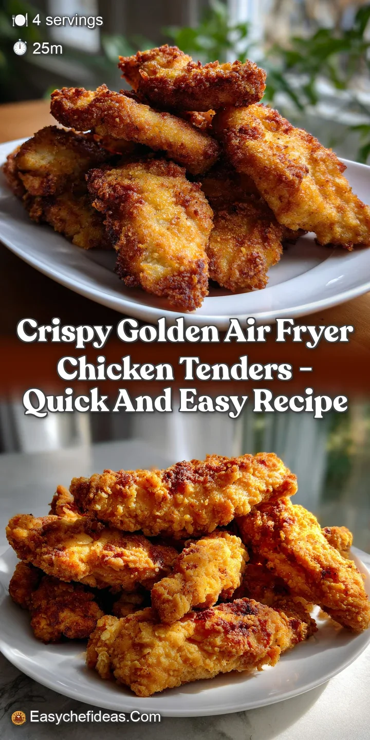 Crispy Golden Air Fryer Chicken Tenders - Quick and Easy Recipe