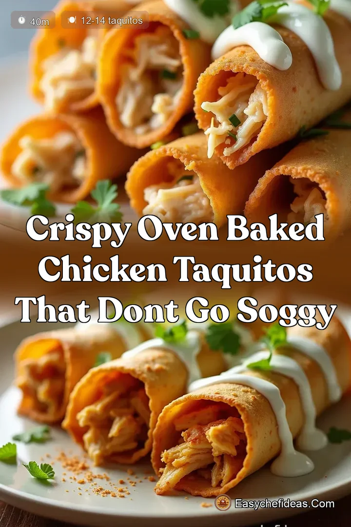 Crispy Oven Baked Chicken Taquitos That Dont Go Soggy