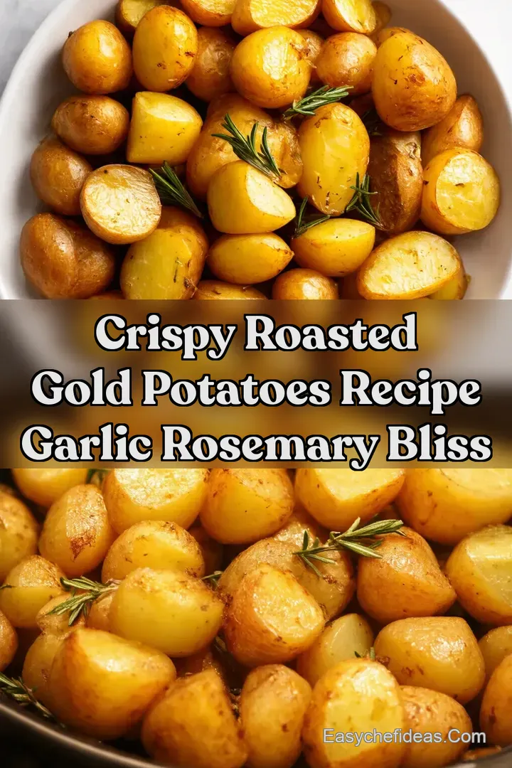 Crispy Roasted Gold Potatoes Recipe Garlic Rosemary Bliss