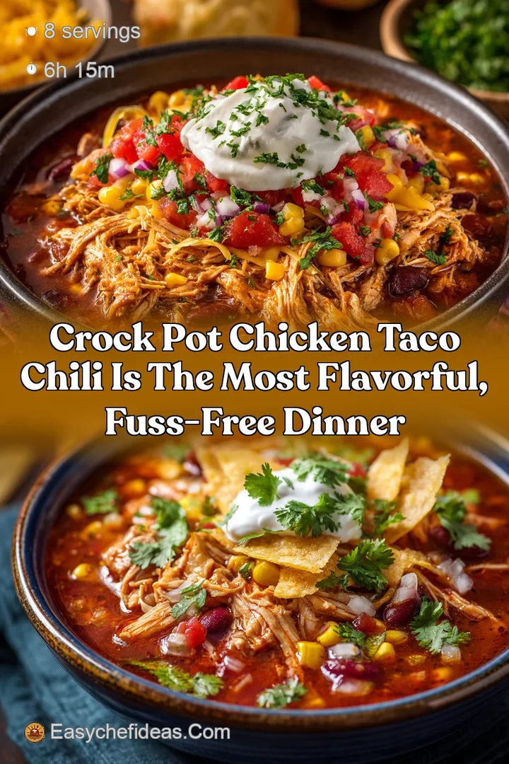 Crock Pot Chicken Taco Chili is the Most Flavorful Fuss-Free Dinner