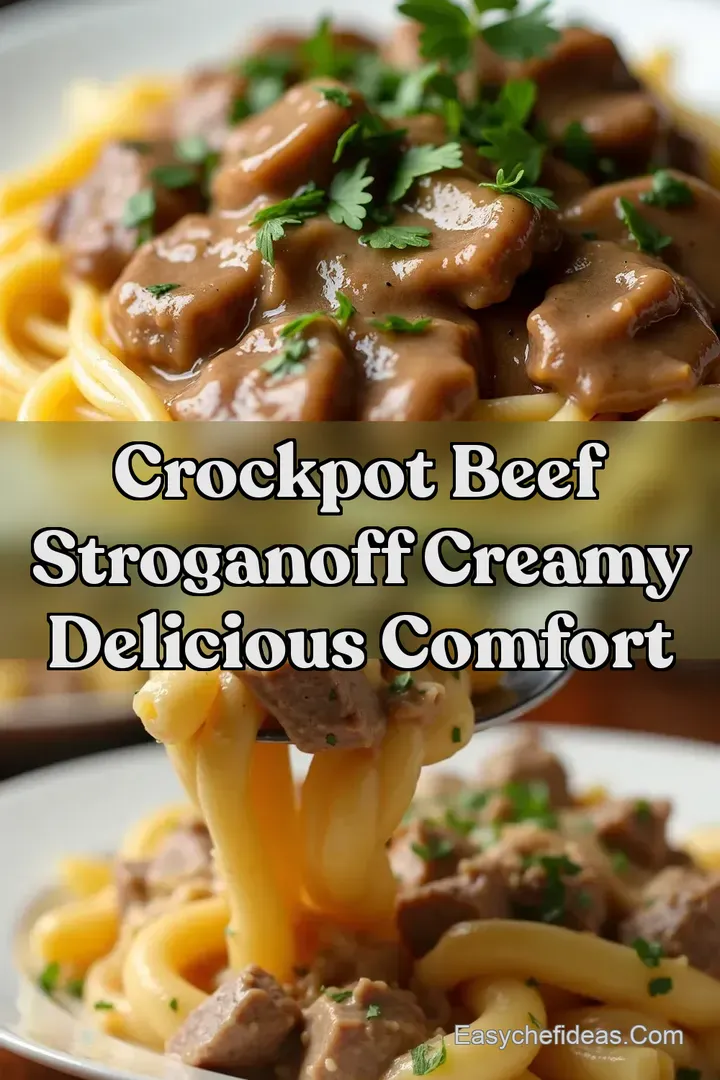 Crockpot Beef Stroganoff Creamy Delicious Comfort