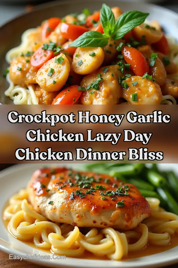 Crockpot Honey Garlic Chicken Lazy Day Chicken Dinner Bliss
