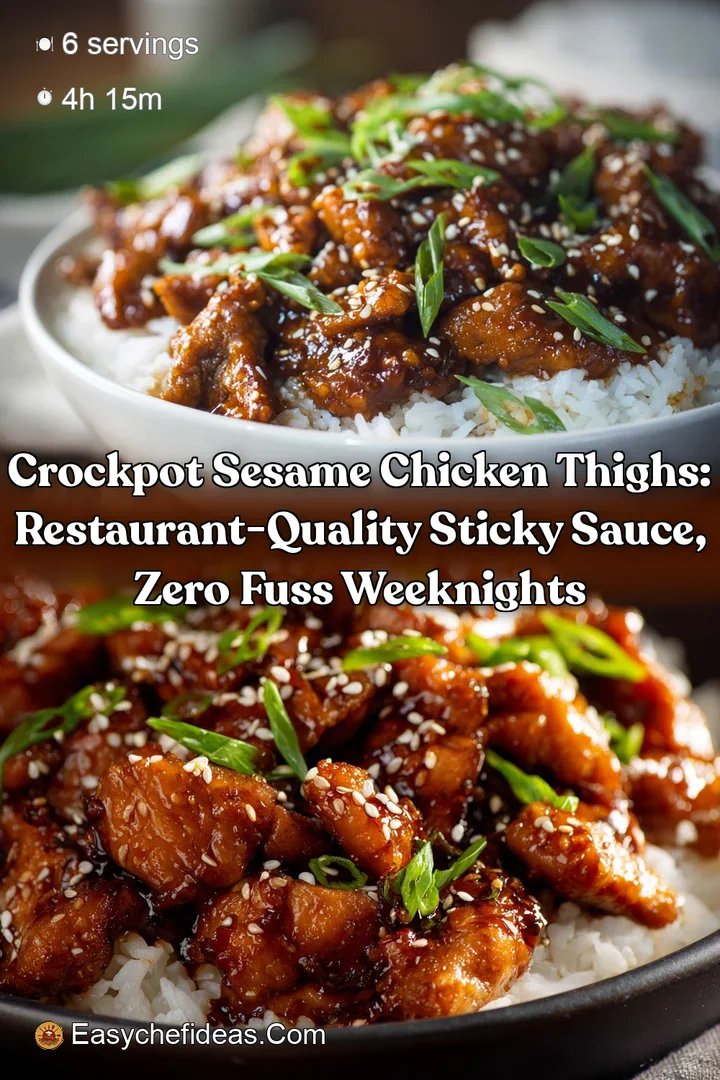 Crockpot Sesame Chicken Thighs: Restaurant-Quality Sticky Sauce Zero Fuss Weeknights