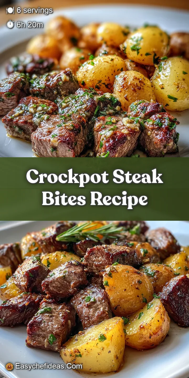 Close-up showcases tender, juicy steak bites glistening with a rich, dark gravy. Steam rises, hinting at warmth and savory...
