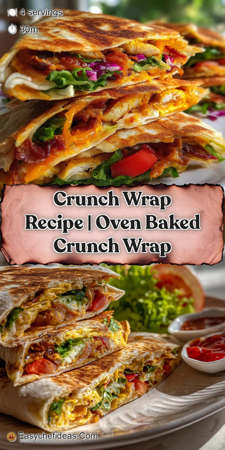 Up-close shot of a toasted crunch wrap showing crisp tortilla, melted cheese, seasoned ground beef, fresh greens, and vibr...