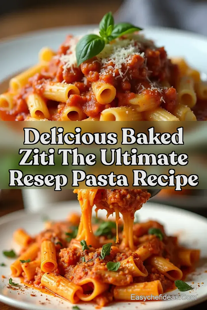 Delicious Baked Ziti The Ultimate Resep Pasta Recipe