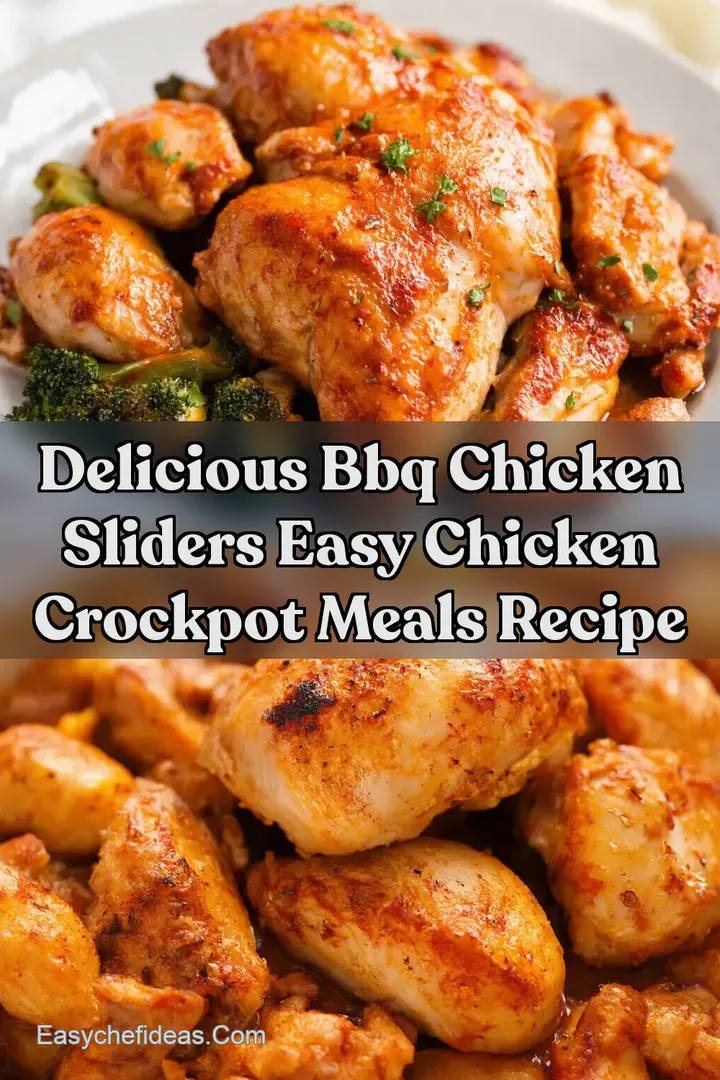 Delicious BBQ Chicken Sliders Easy Chicken Crockpot Meals Recipe