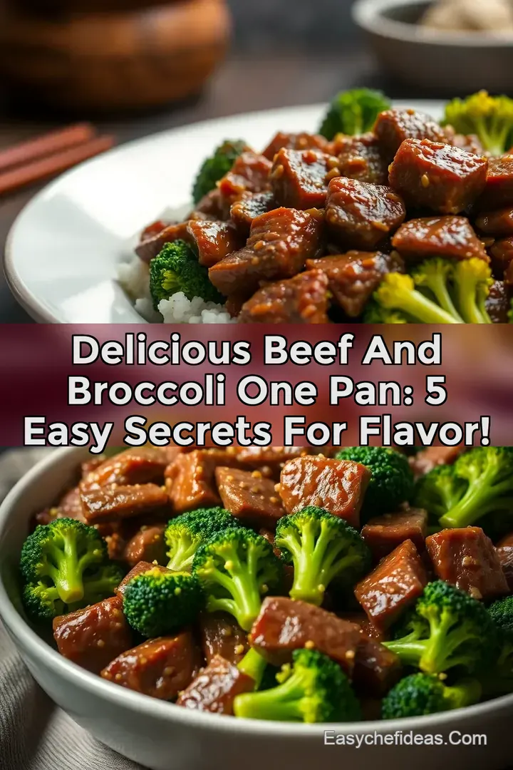 Delicious Beef And Broccoli One Pan: 5 Easy Secrets For Flavor!