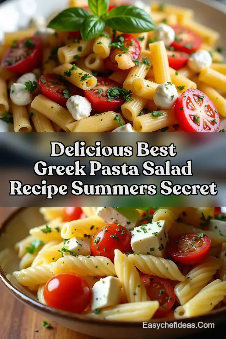 Delicious Best Greek Pasta Salad Recipe Summers Secret