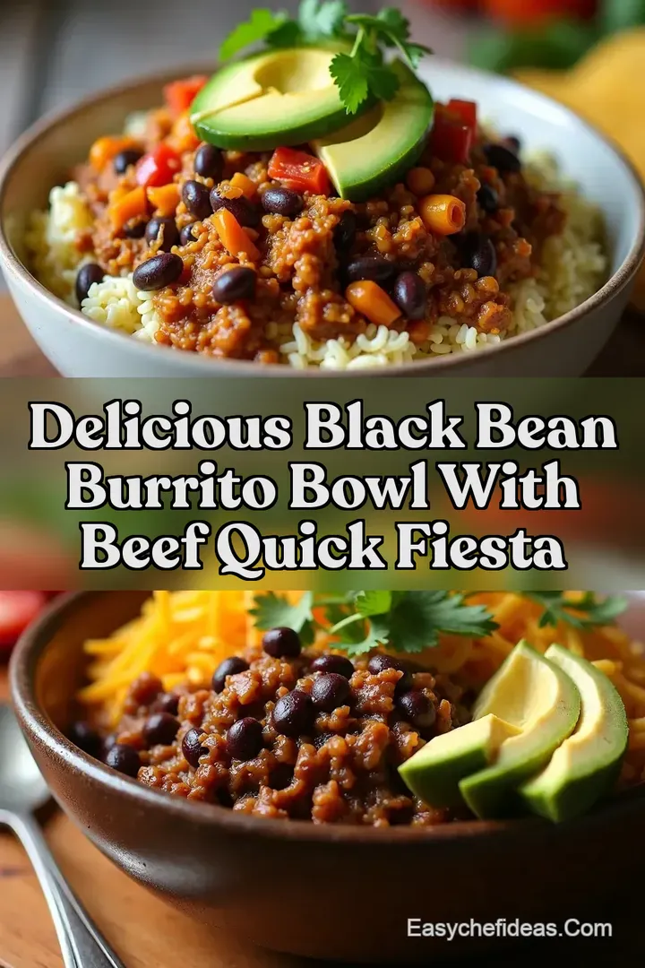 Delicious Black Bean Burrito Bowl With Beef Quick Fiesta
