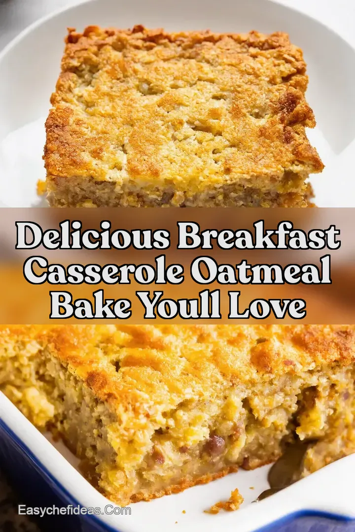 Delicious Breakfast Casserole Oatmeal Bake Youll Love