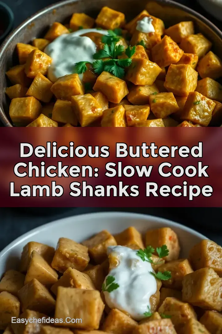 Delicious buttered chicken: Slow Cook Lamb Shanks Recipe