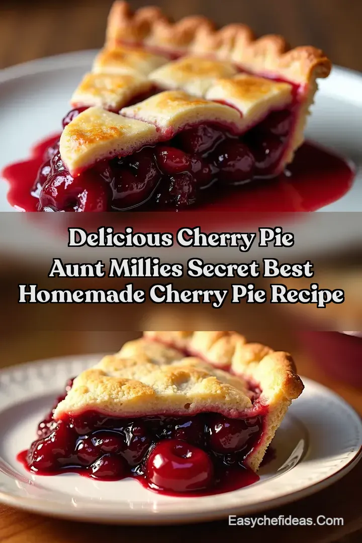 Delicious Cherry Pie Aunt Millies Secret Best Homemade Cherry Pie Recipe