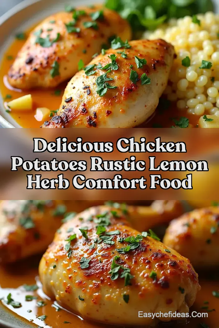 Delicious Chicken Potatoes Rustic Lemon Herb Comfort Food