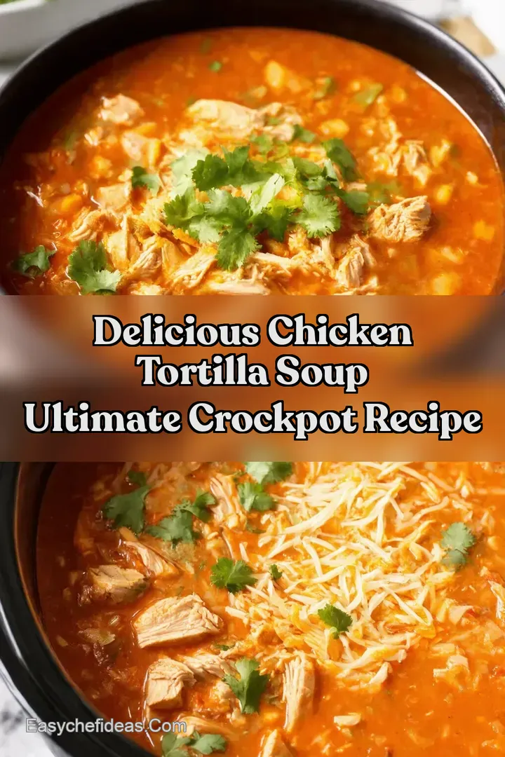 Delicious Chicken Tortilla Soup Ultimate Crockpot Recipe