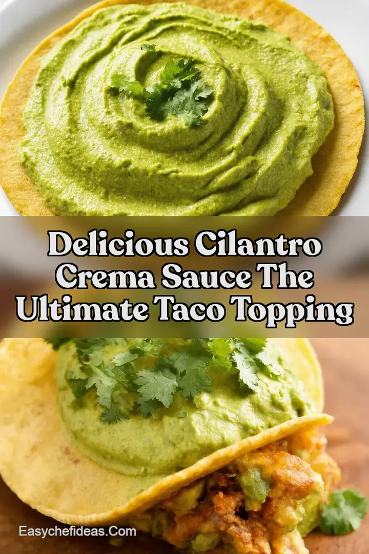 Delicious Cilantro Crema Sauce The Ultimate Taco Topping