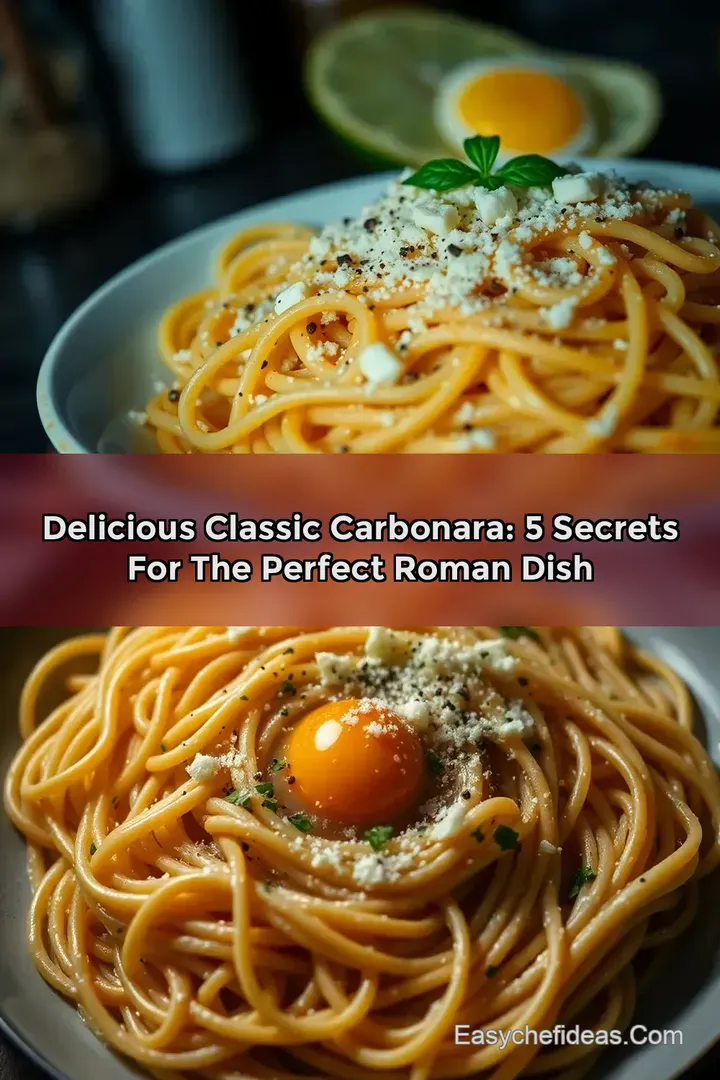 Delicious Classic Carbonara: 5 Secrets for the Perfect Roman Dish