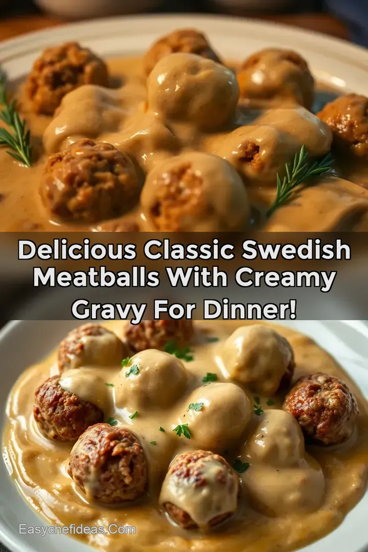 Delicious Classic Swedish Meatballs with Creamy Gravy for Dinner!