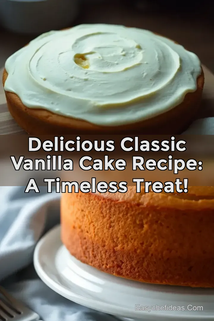 Delicious Classic Vanilla Cake Recipe: A Timeless Treat!