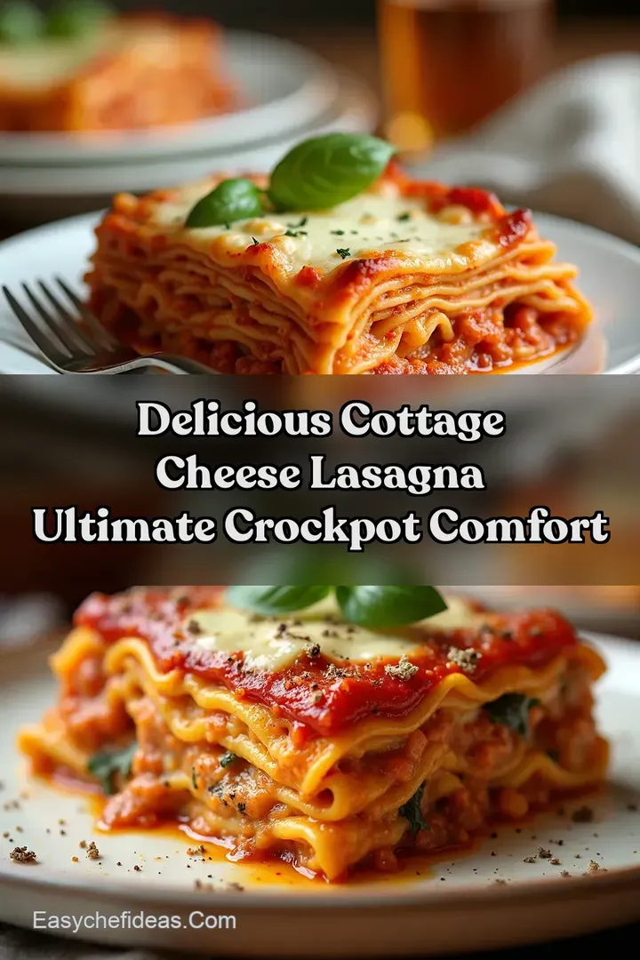 Delicious Cottage Cheese Lasagna Ultimate Crockpot Comfort