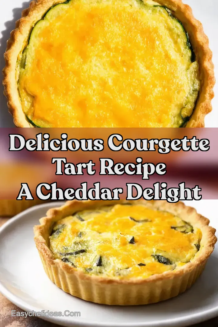 Delicious Courgette Tart Recipe A Cheddar Delight