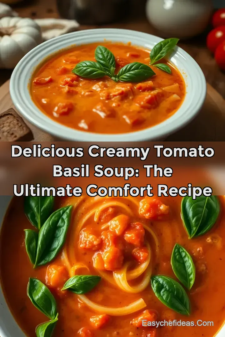 Delicious Creamy Tomato Basil Soup: The Ultimate Comfort Recipe