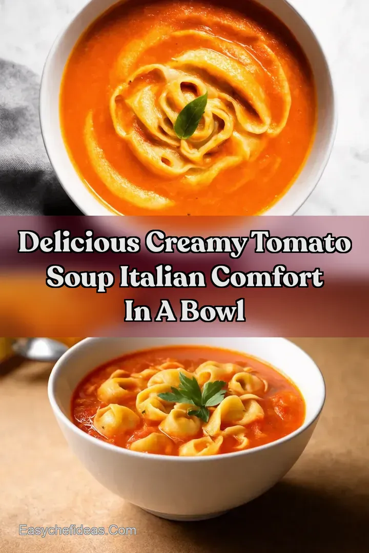 Delicious Creamy Tomato Soup Italian Comfort in a Bowl
