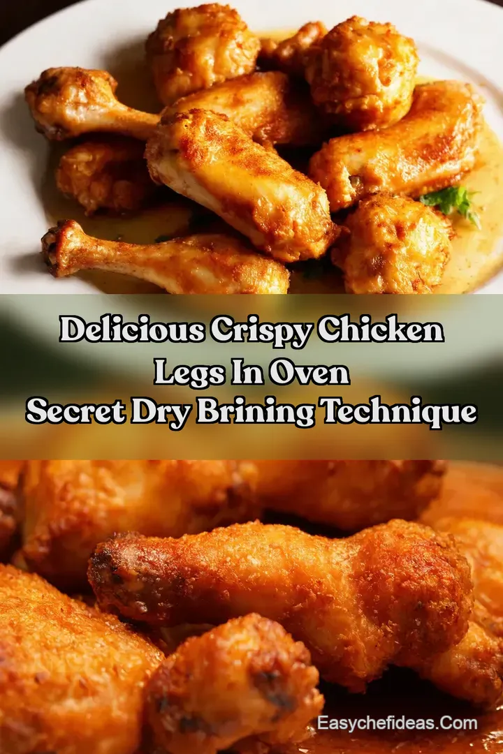 Delicious Crispy chicken legs in oven Secret Dry Brining Technique