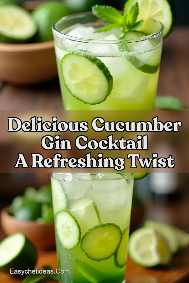 Delicious Cucumber Gin Cocktail A Refreshing Twist