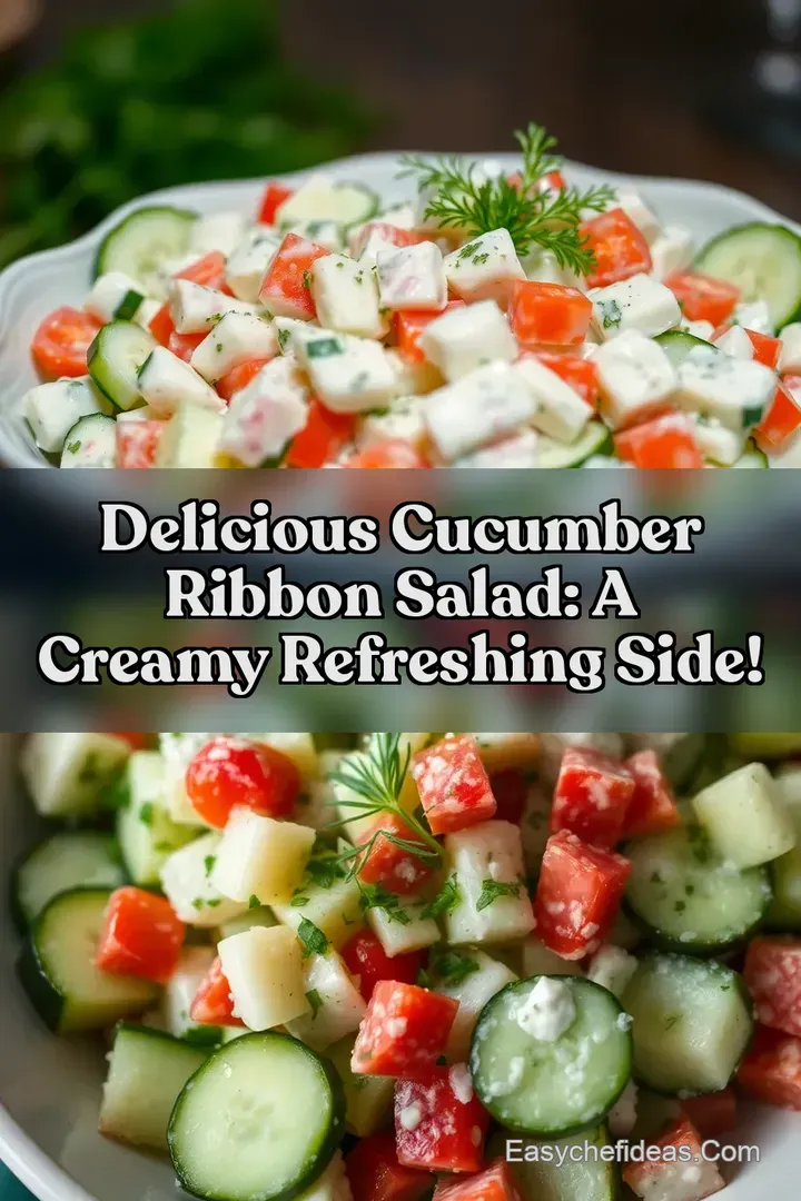Delicious Cucumber Ribbon Salad: A Creamy Refreshing Side!