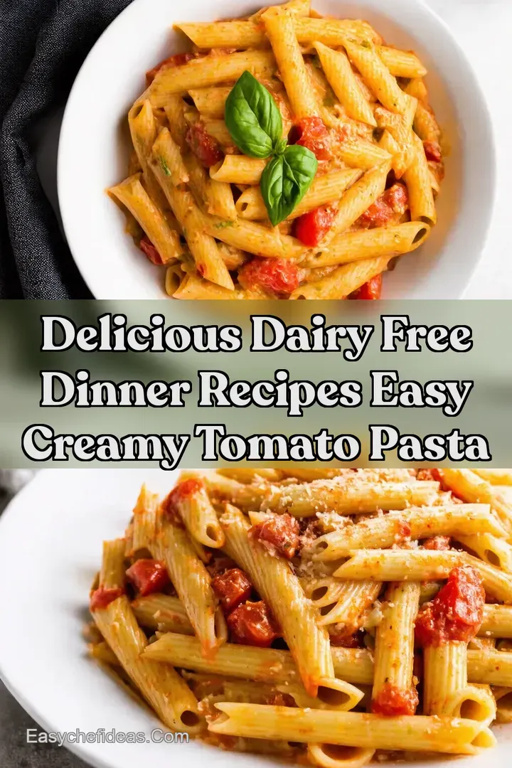 Delicious Dairy Free Dinner Recipes Easy Creamy Tomato Pasta