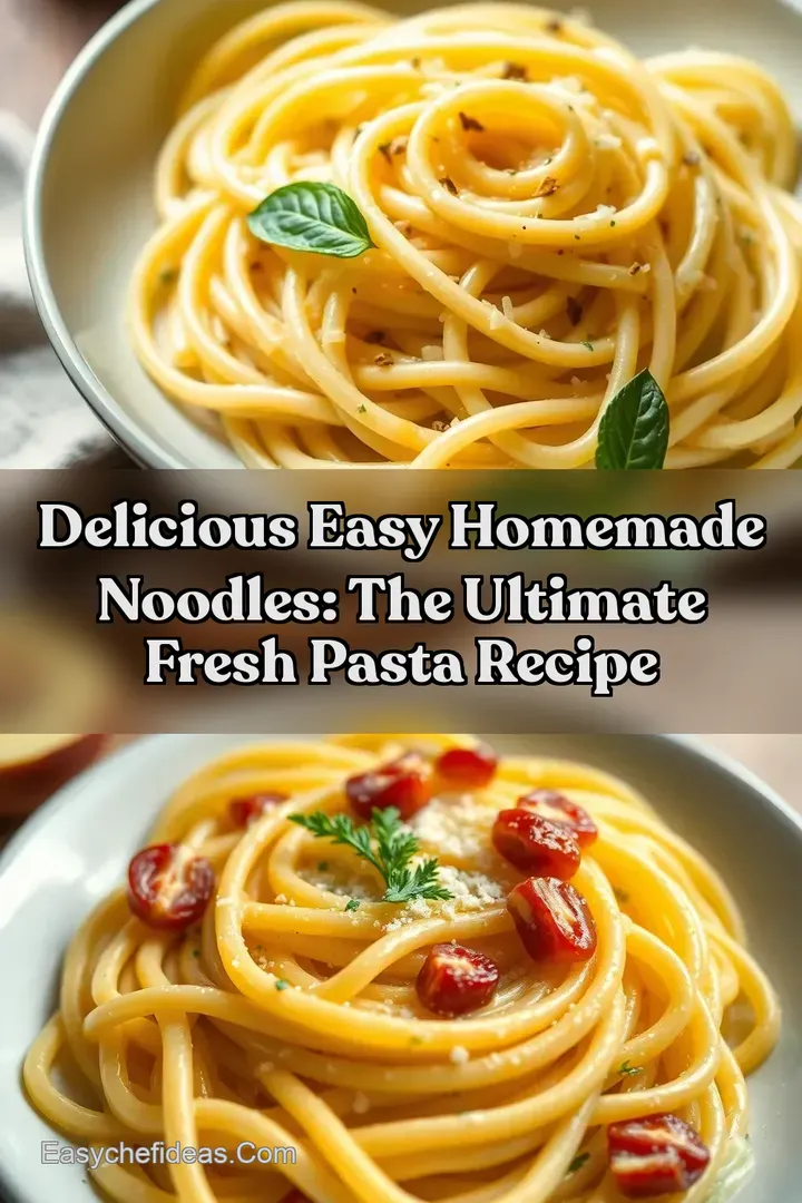 Delicious Easy Homemade Noodles: The Ultimate Fresh Pasta Recipe