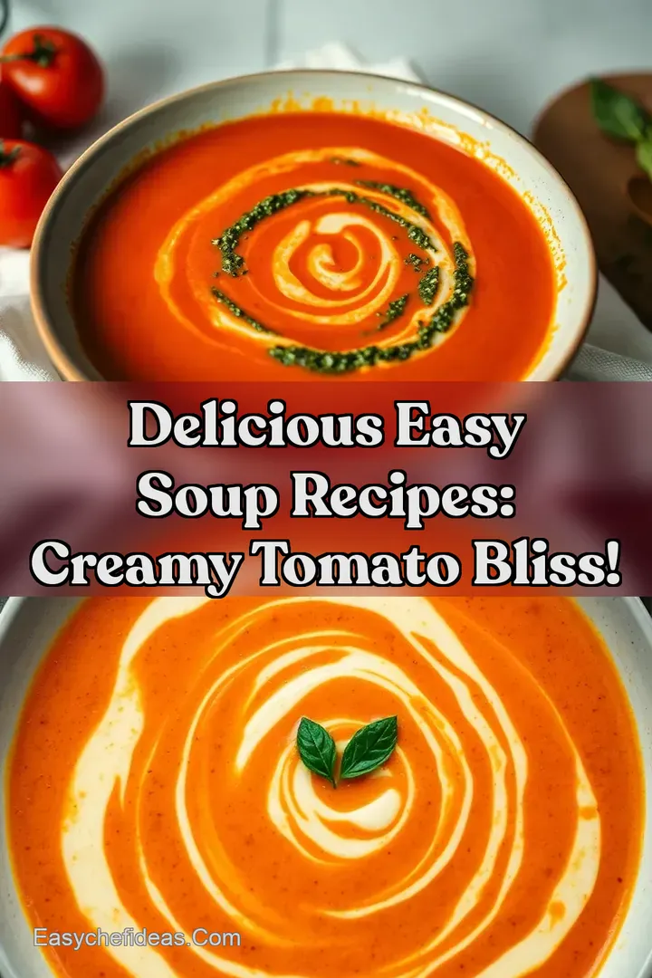 Delicious Easy Soup Recipes: Creamy Tomato Bliss!